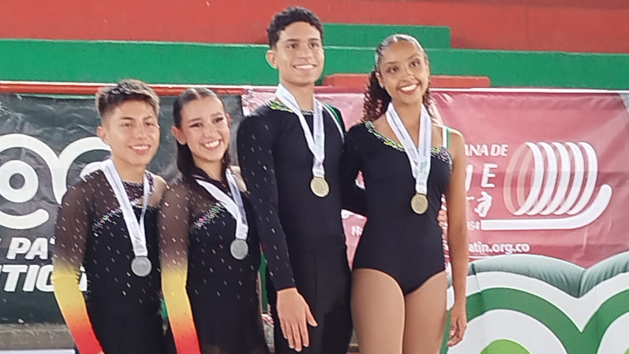 La pareja dorada: Isabela Amaya y Jacobo Viera aseguran el título para Antioquia en el nacional de patinaje artístico