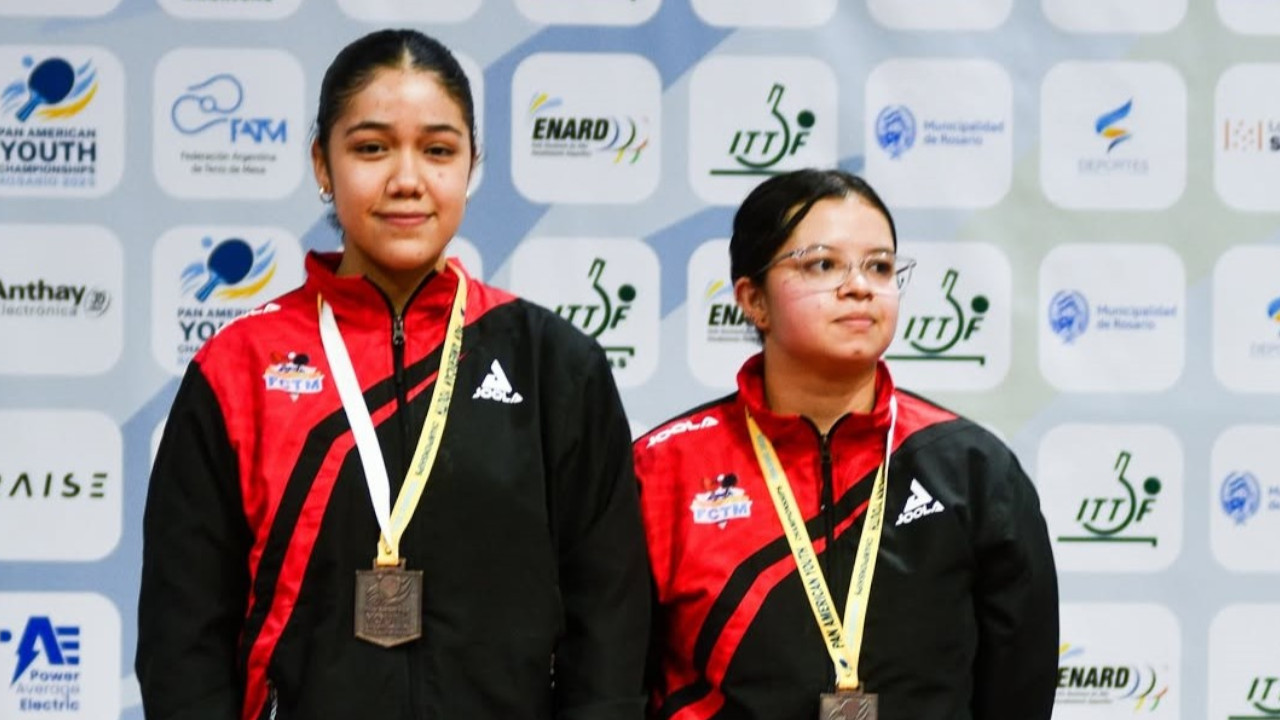 Ana Gómez y Mariana Rodríguez ganadoras de bronce en Panamericano Juvenil de Tenis de Mesa