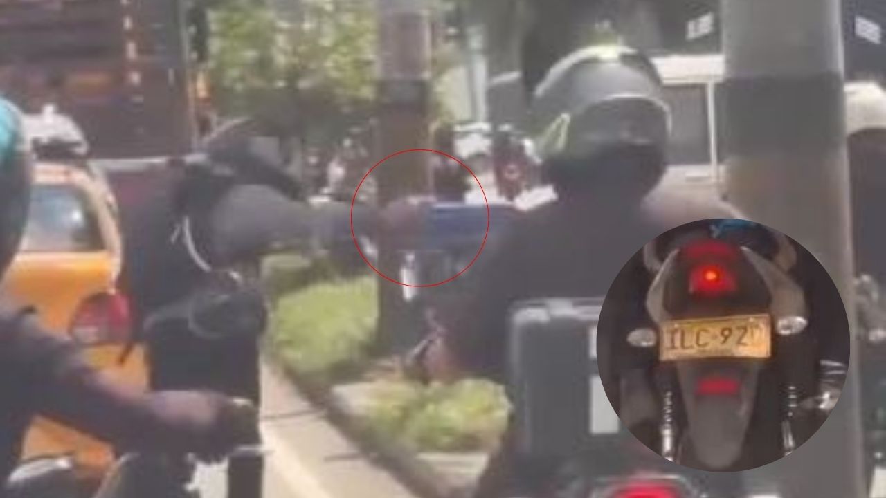 ¡Pille las placas! Atracan a mano armada a ocupantes de un carro en la Autopista Sur