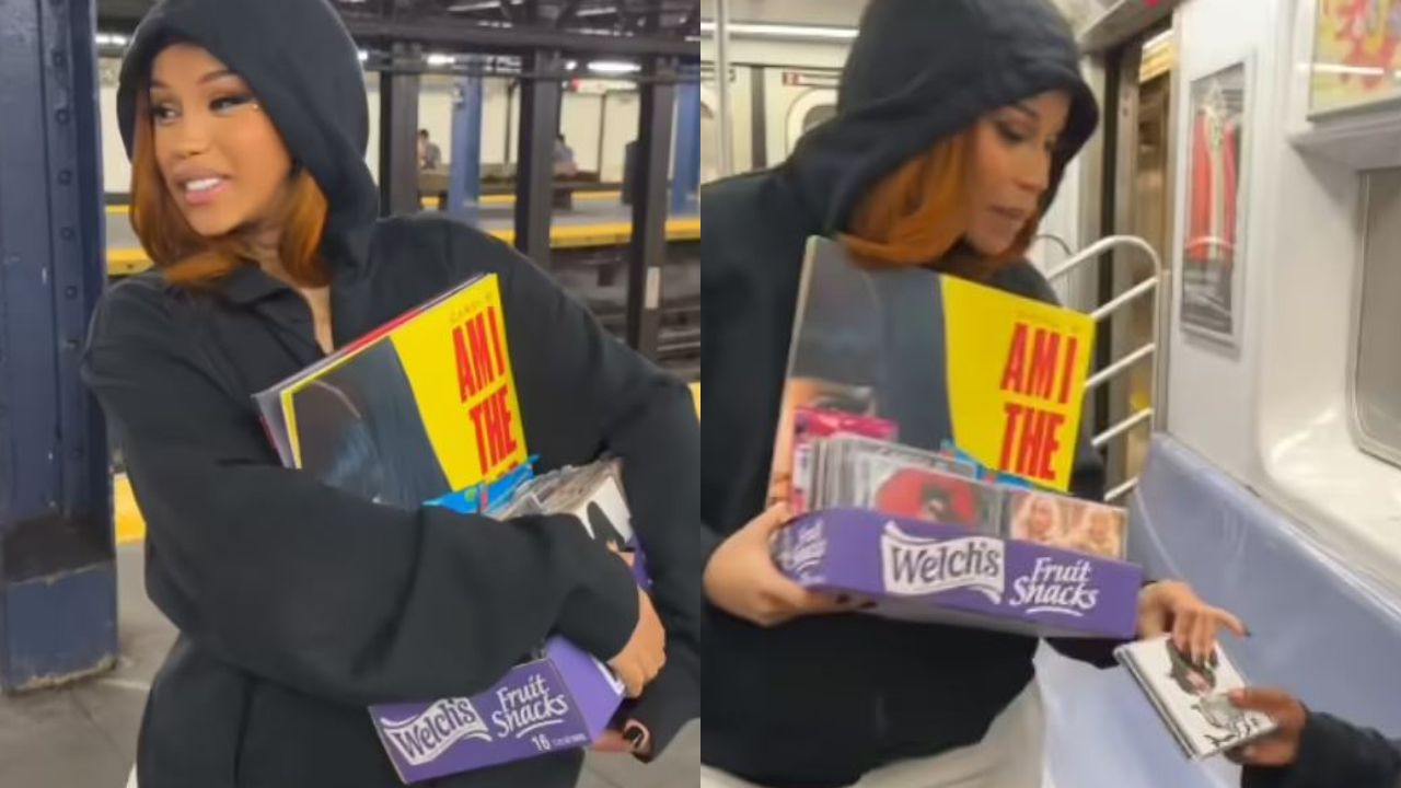 Cardi B vendió su nuevo álbum en el metro de Nueva York: ‘Compre mi disco por 9,99 dólares’