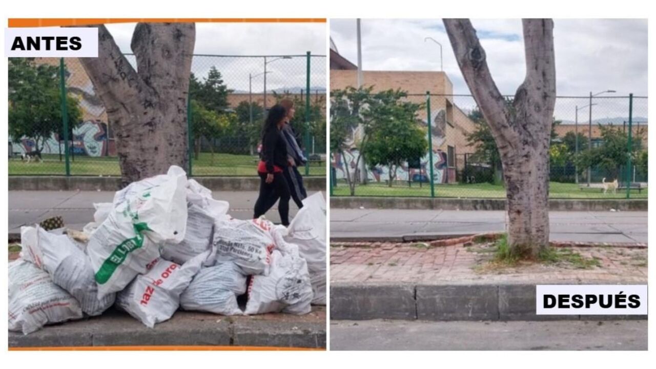 ¡Limpieza masiva en Bogotá! Más de 190 toneladas de residuos retirados de calles y parques