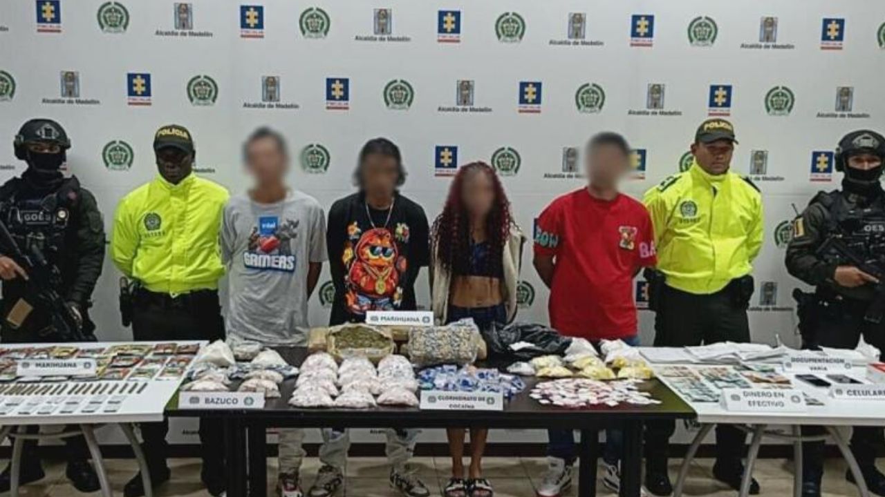 Golpe a ‘Los Chatas’ en Bello: cayó alias Chugo y tres más con 12 kilos de droga