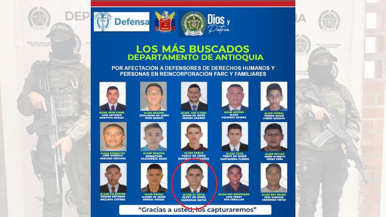 ¡15 años de crimen! Capturaron a alias 'El Gato', uno de los más buscados de Antioquia