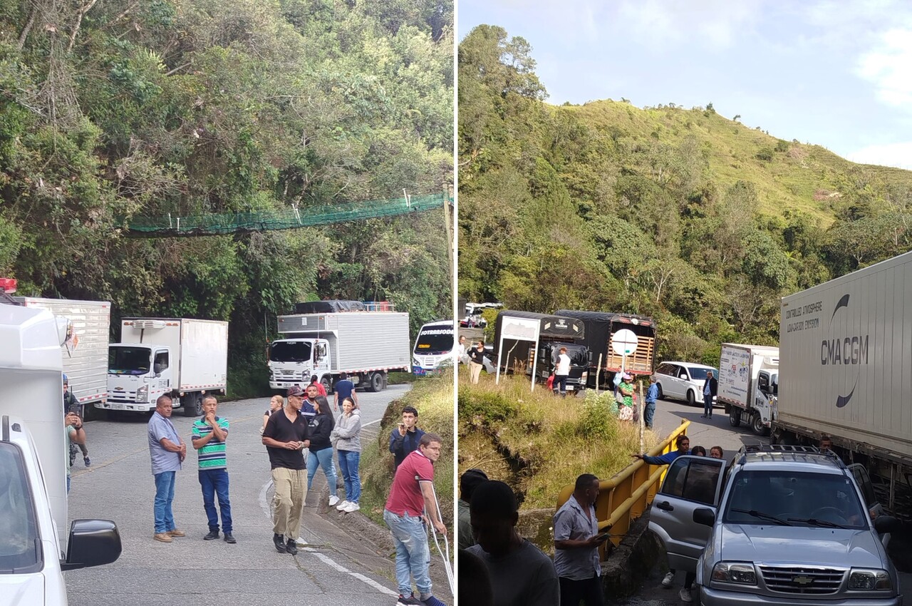 bus chocó de frente con un camion cierre via sonson la union