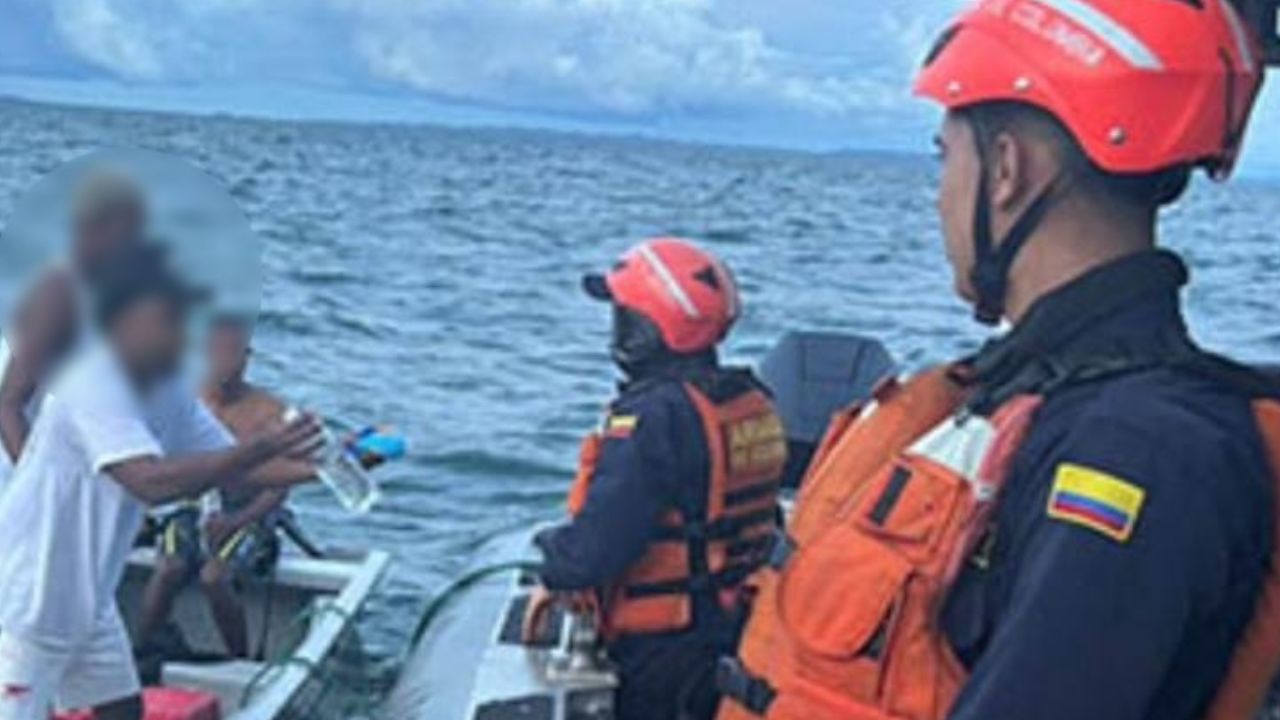 ¡Milagro en el mar! Rescatan a cuatro tripulantes perdidos en el Golfo de Urabá
