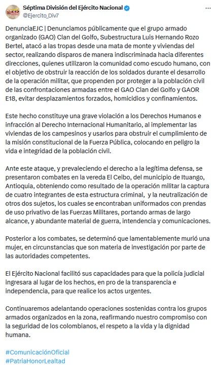 ejercito combates lideresa