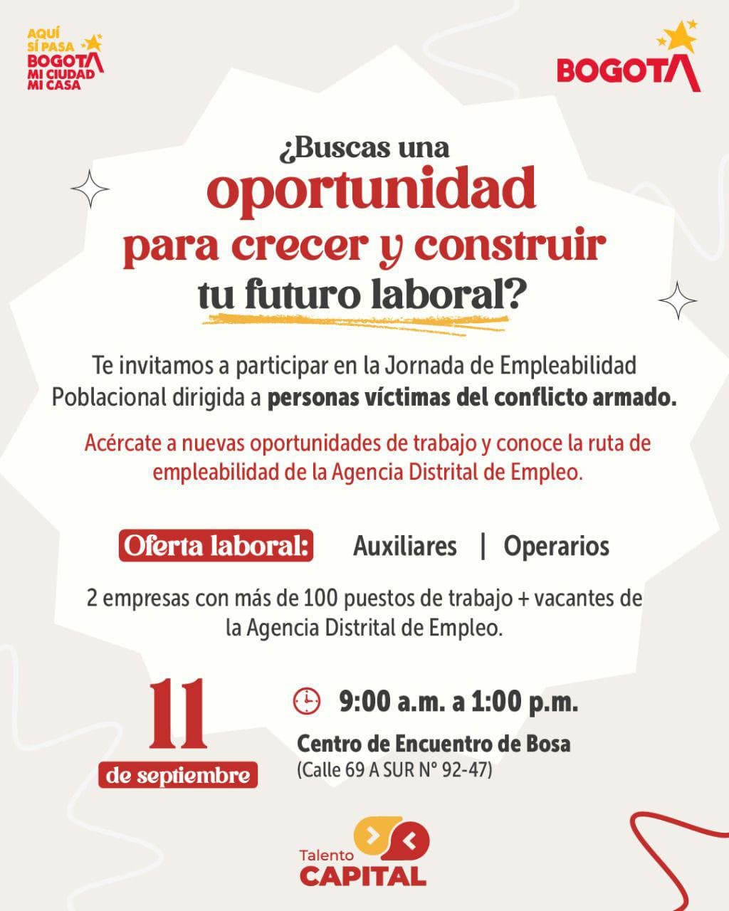 empleo bogota 11sept