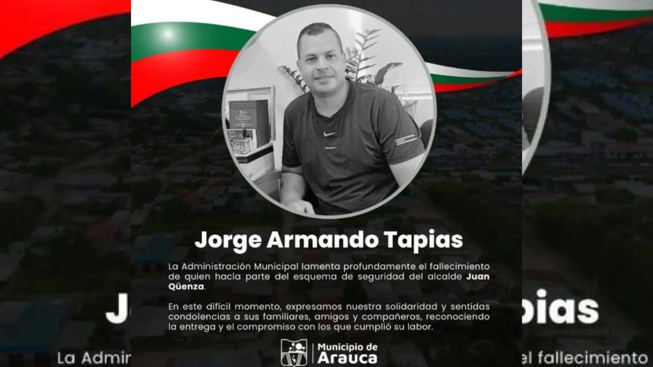 Alcalde de Arauca denuncia el asesinato de su jefe de seguridad a manos del ELN