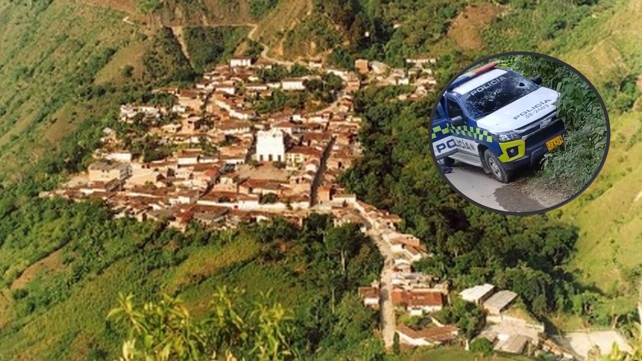 ¡Al menos tres uniformados heridos! Así quedó la patrulla de la policía tras ataque en Buriticá