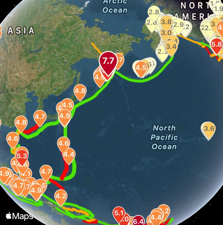 Alerta de tsunami en el pacífico, por fuerte terremoto en Rusia
