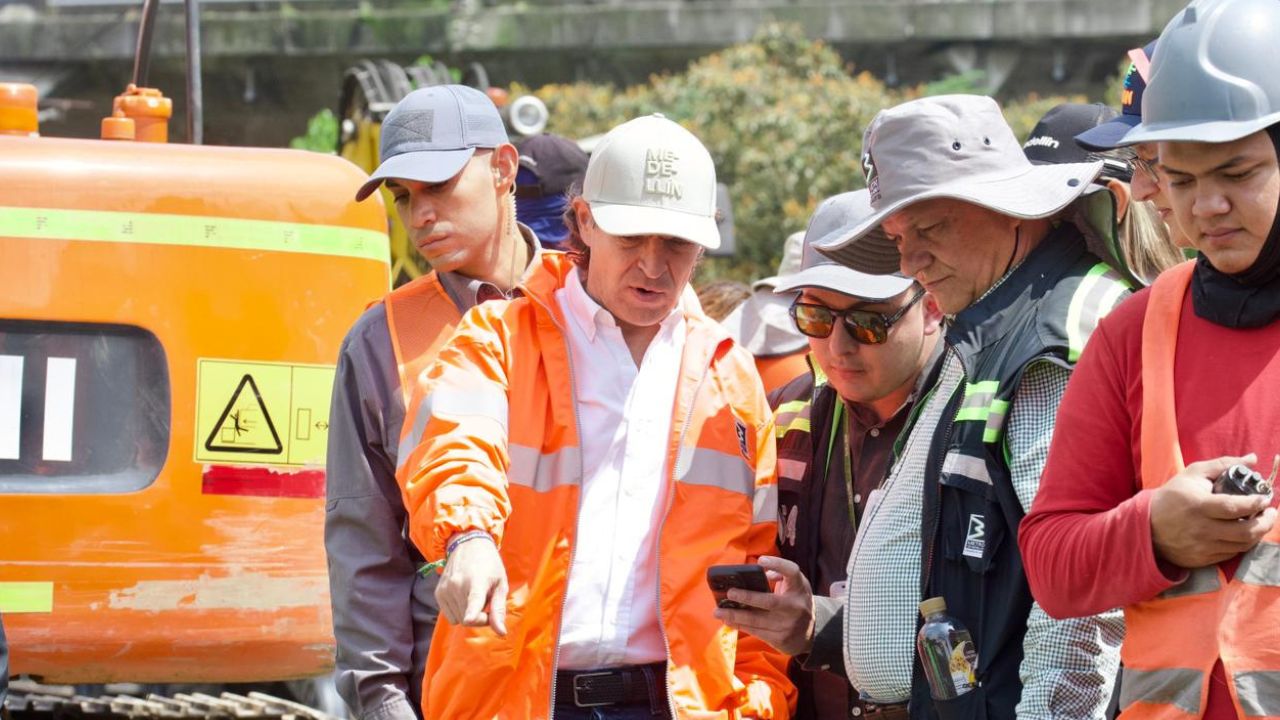 Fico Gutiérrez explicó avances en obras por socavón del Metro de Medellín
