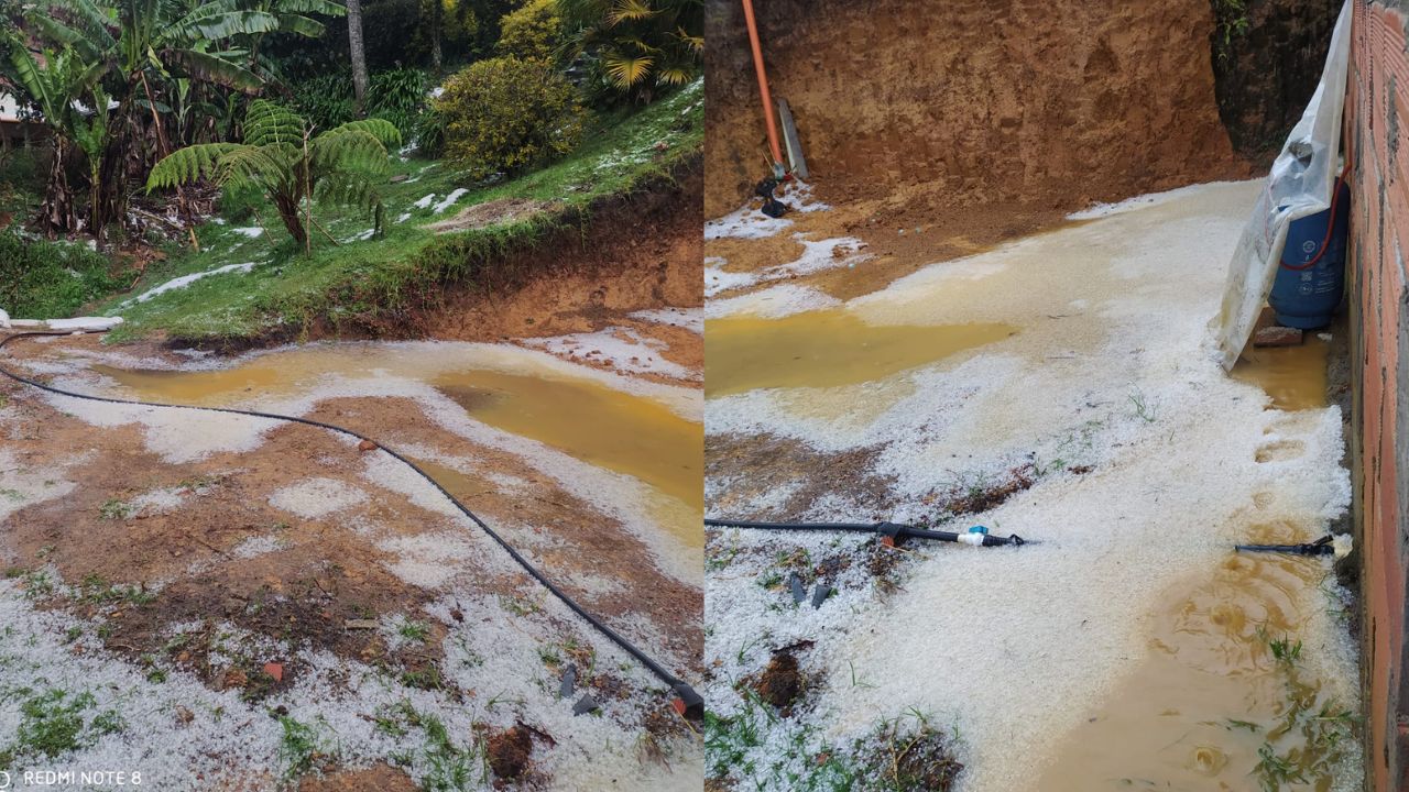 Fuerte granizada dejó daños en cultivos y viviendas rurales en Guarne