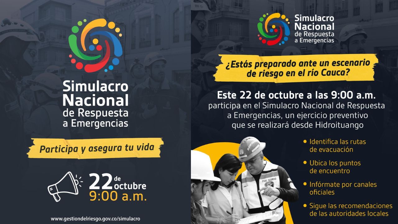 Hidroituango pondrá a sonar sus alarmas en el Simulacro Nacional de Emergencias