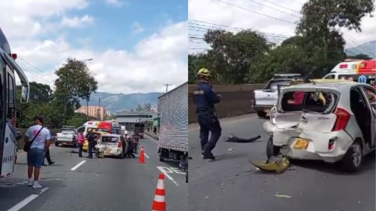 ¡Caos en la Autopista Norte! Accidente múltiple paraliza la movilidad a la altura de Haceb