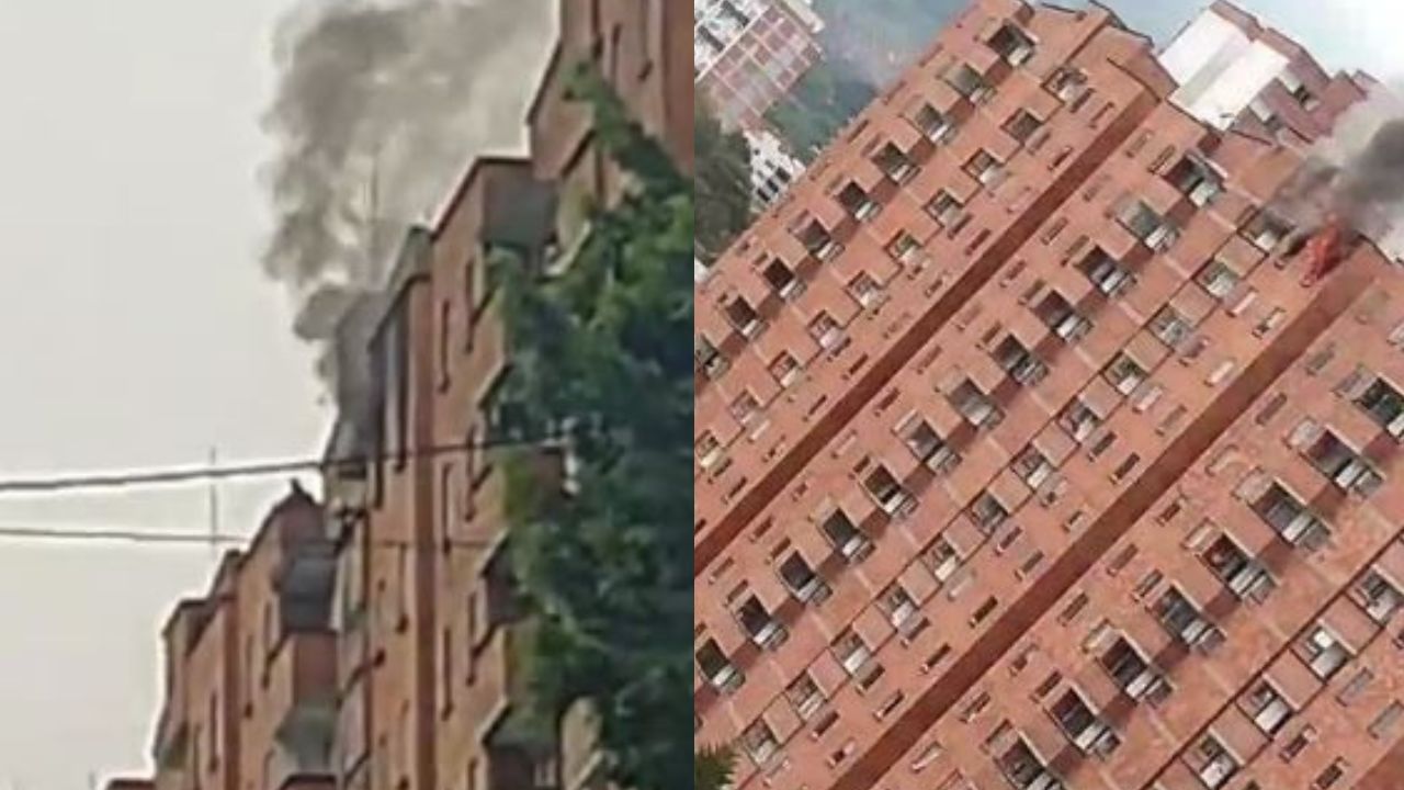 Incendio en edificio del barrio Los Colores de Medellín