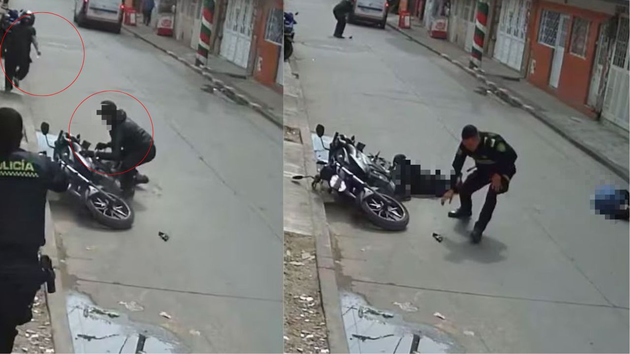 Así fue el ataque sicarial en Bogotá captado en VIDEO: Dos muertos y una mujer capturada 