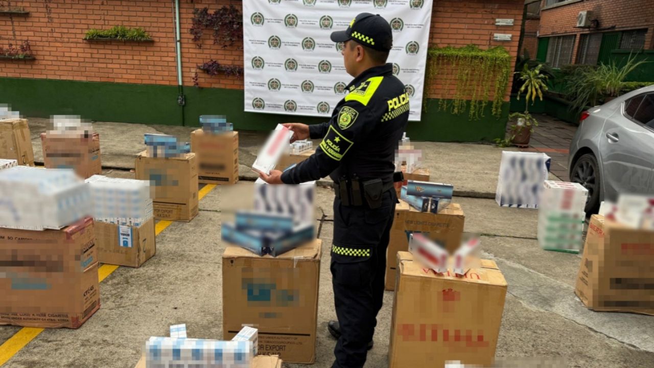 Incautan más de 44 mil cajetillas de cigarrillos que financiaban a ‘Los Triana’ en Medellín