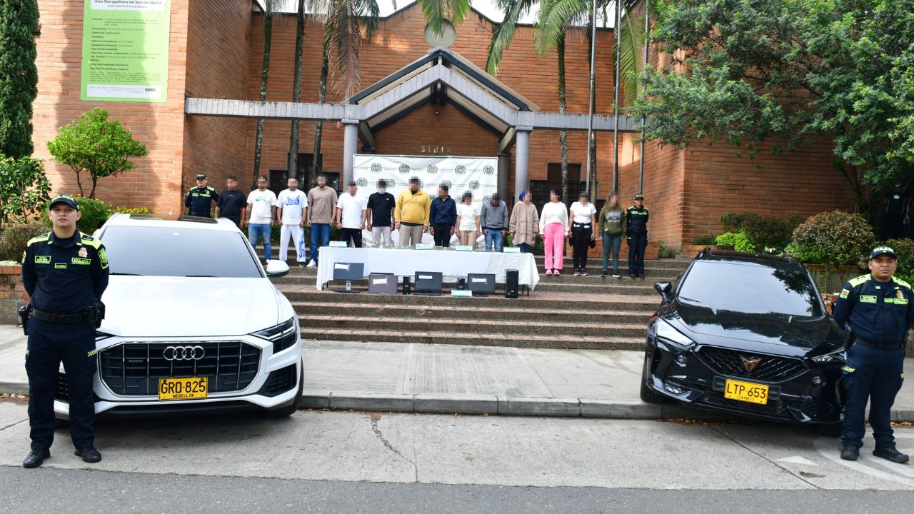 Capturan a 14 integrantes de red de estafas digitales en Medellín