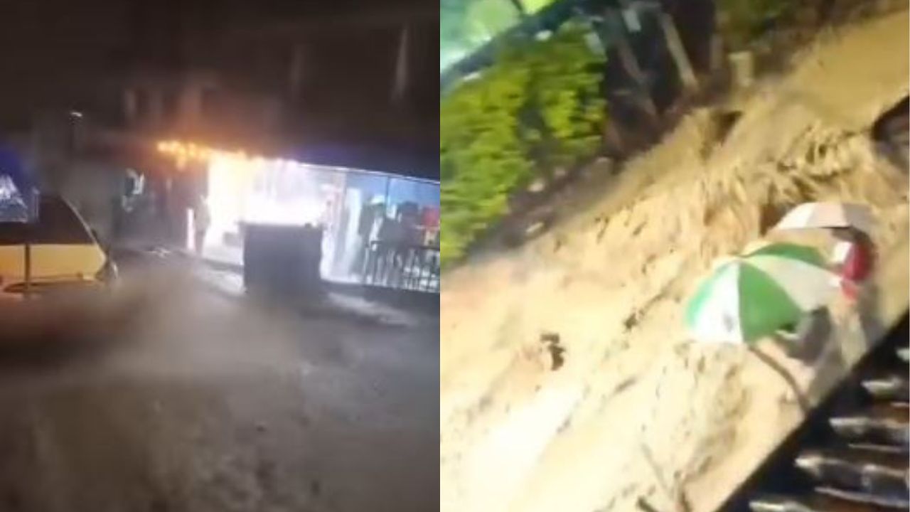 ¡El aguacero no dio tregua! Lluvias inundaron calles y pusieron en alerta a quebradas en Medellín y el norte del Valle de Aburrá
