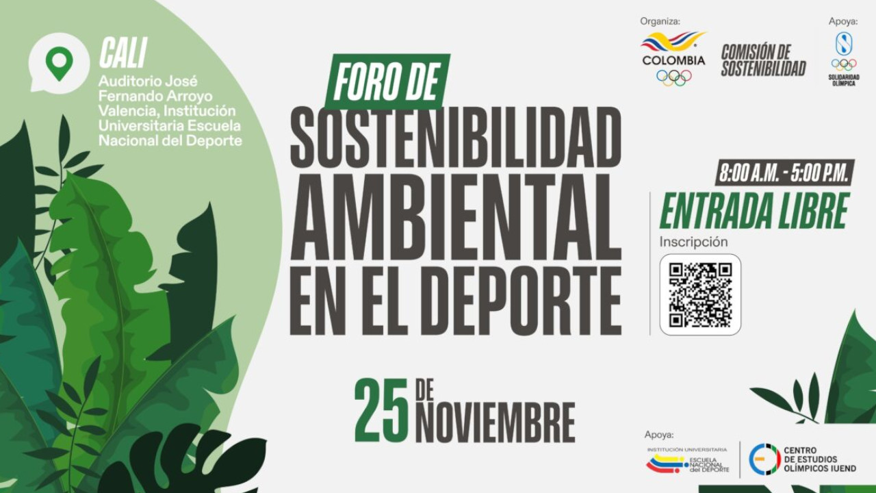 Cali, sede del Foro de Sostenibilidad Ambiental en el Deporte