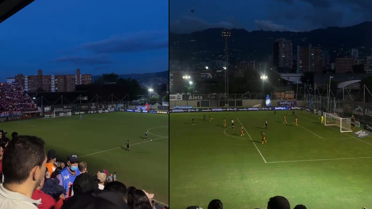 ¡Toca llevar velas! A oscuras terminó el partido del DIM contra Envigado en el Polideportivo Sur