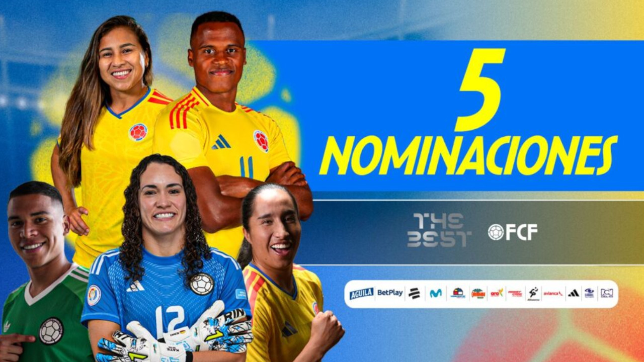 Cinco futbolistas colombianos nominados a los premios The Best de la FIFA