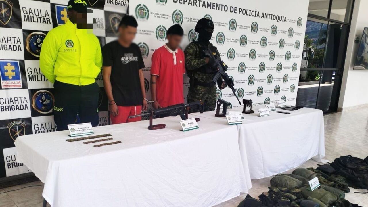¡Golpe al crimen organizado! Caen dos miembros del grupo de alias ‘Primo Gay’ en Antioquia
