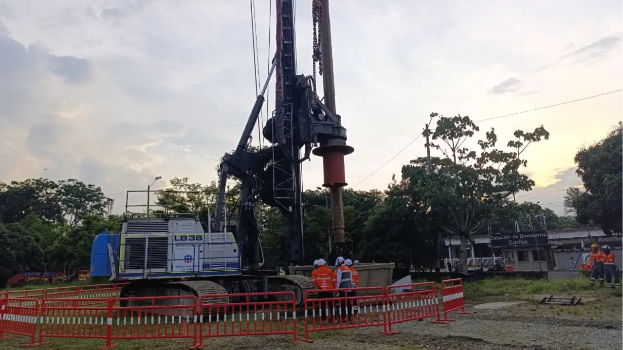 Inician las cimentaciones del viaducto Caribe del Metro de la 80 en Medellín