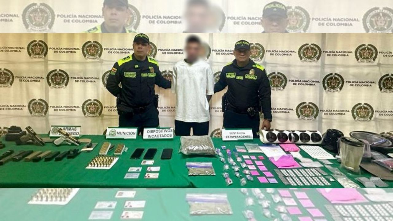Operativo contra el crimen deja ocho capturados e incautan arsenal en Medellín