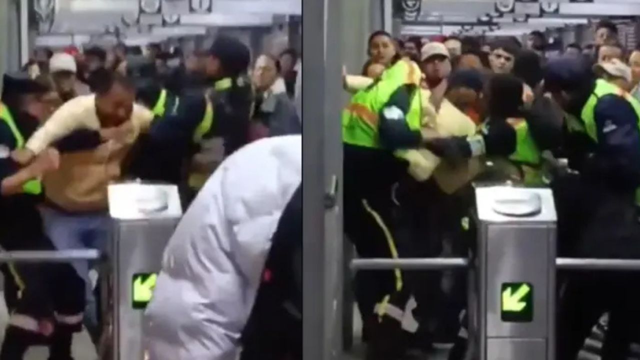 Se desató una pelea entre vigilantes y usuarios del TransMilenio