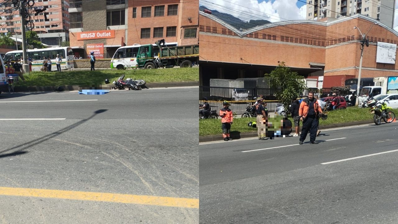 Trágico accidente en la Autopista Norte: motociclista murió tras chocar con volqueta en Niquía