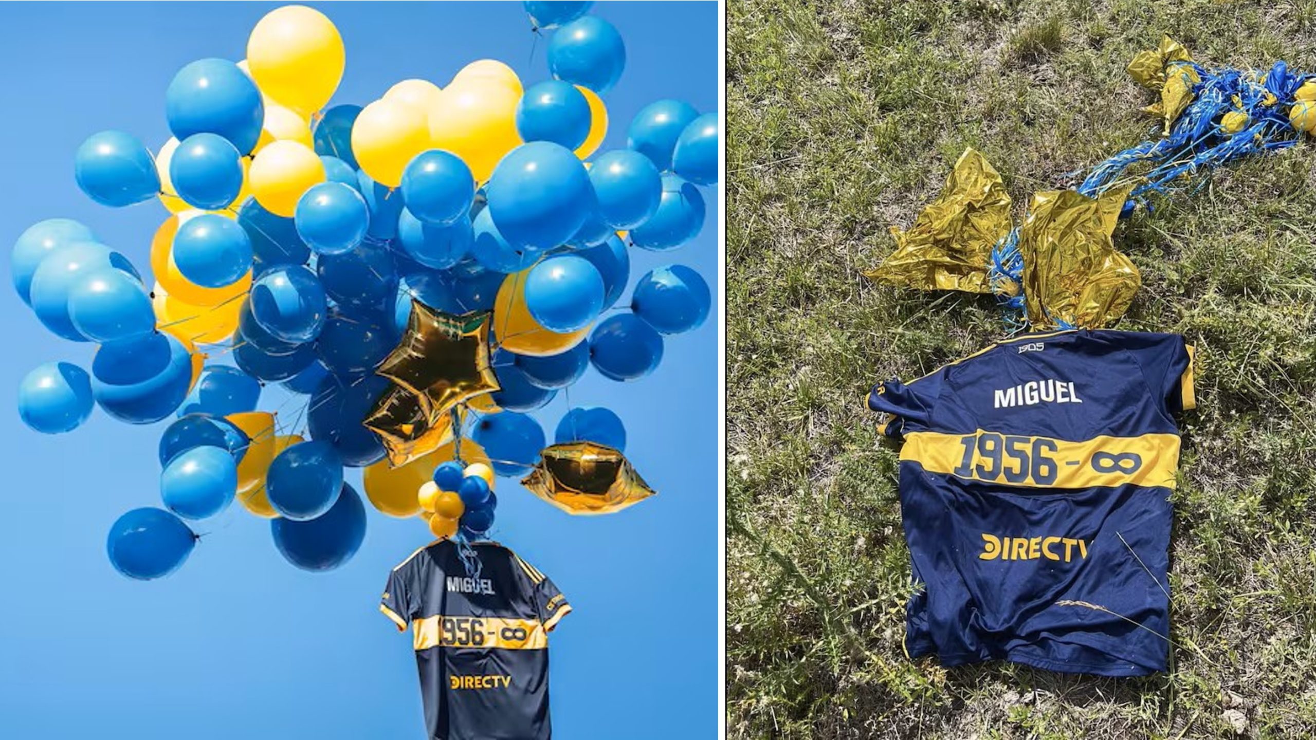 La camiseta de Russo viajó al cielo y apareció en Uruguay
