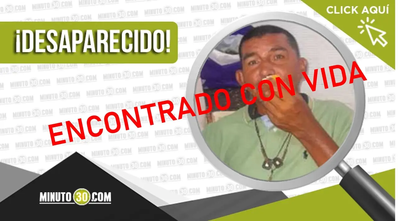 ¡Encontrado con vida! Herney Darío ya está con su familia