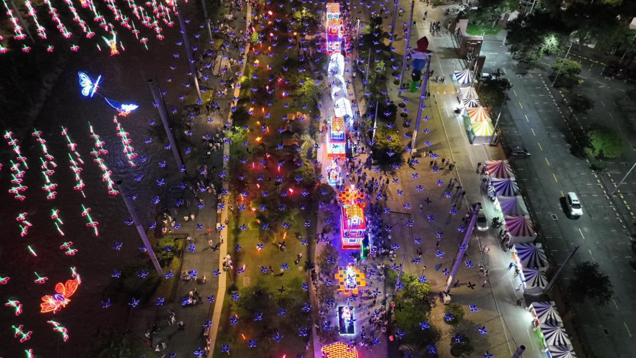 Medellín explotó en luz: ocho millones de bombillas encendieron la Navidad