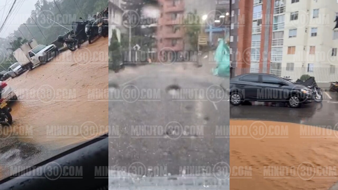 Las calles se hicieron ríos de agua y material de construcción por las lluvias: así se vio María Auxiliadora en Sabaneta