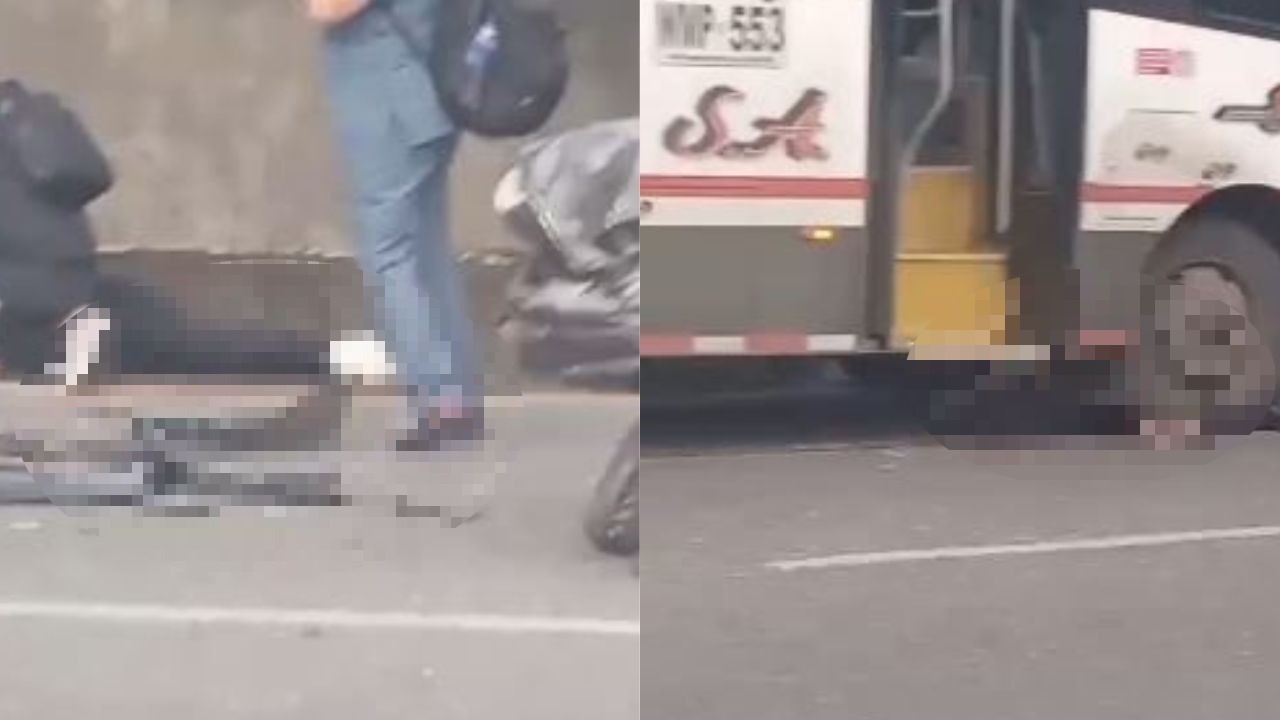 ¡Tragedia en la variante Caldas! Bus atropelló a motociclista, dejando al menos un muerto