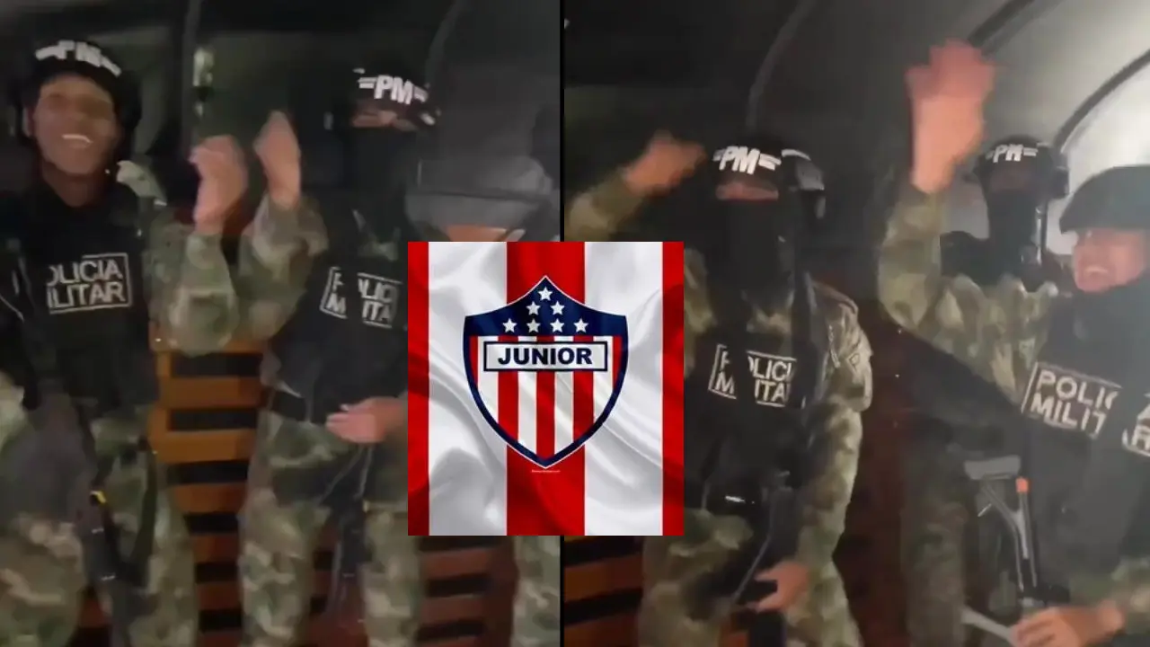 Soldados cambian el "paso marcial" por el "paso del tiburón": Quieren ver al Junior campeón