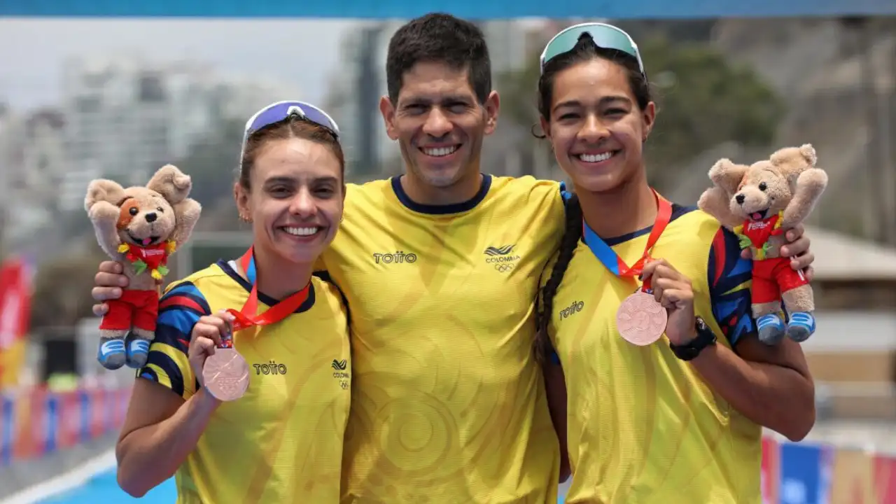 Tres bronces en el debut del triatlón colombiano en los XX Juegos Bolivarianos