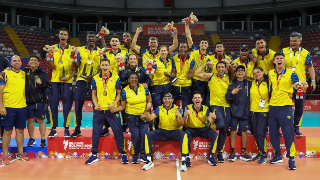 ¡Histórico! Colombia se corona campeona del voleibol masculino en los Juegos Bolivarianos