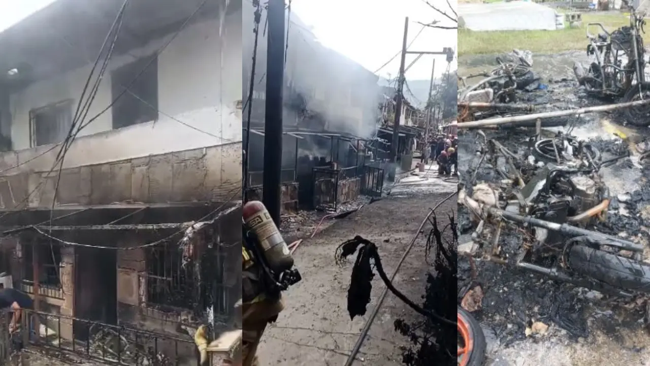 Balance del incendio en La Estrella: llamas dejaron viviendas destruidas y mascotas muertas