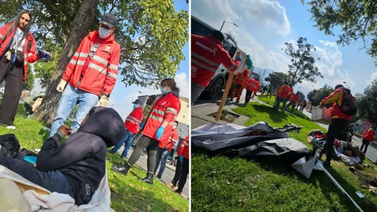 ¡La calle 19 respira! Recuperan 750 m² de espacio público en Los Mártires tras operativo contra cambuches y desorden