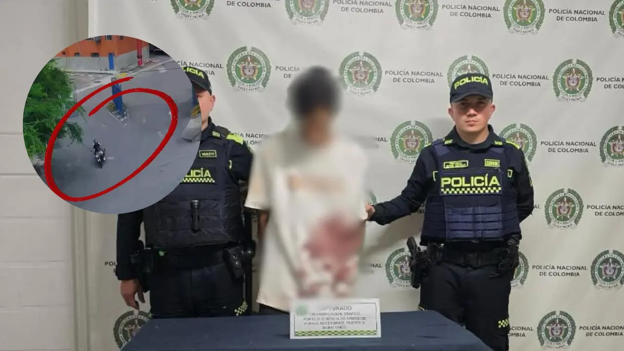 Hombre asaltó un supermercado en Medellín e intentó disparar a un policía