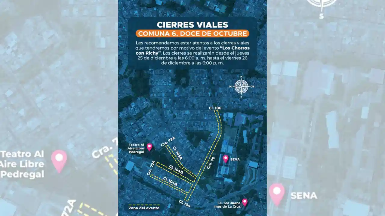 ¡Ojo al trancón! Anuncian cierres viales en Medellín por evento tras Navidad