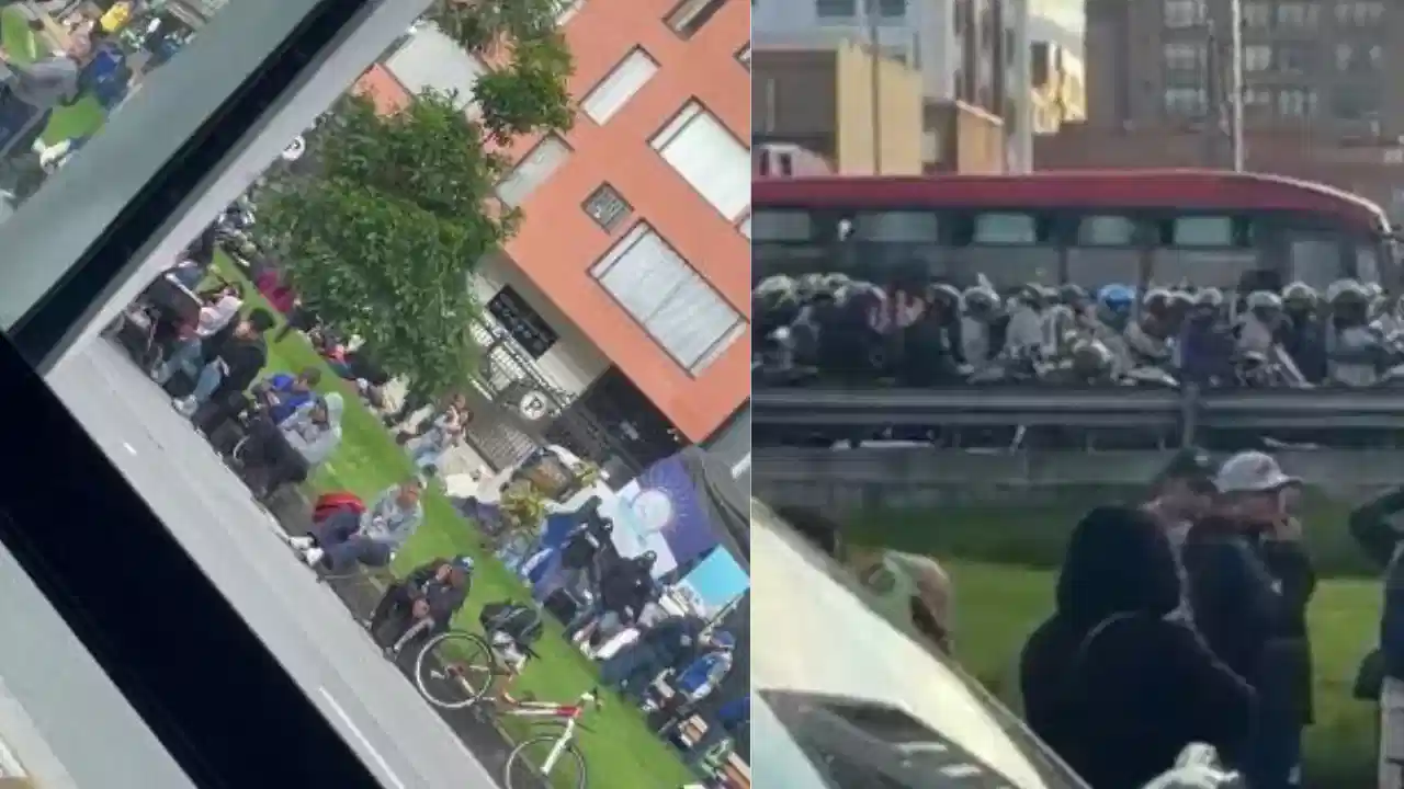 Autopista Norte vuelta un parqueadero: recicladores frenan la movilidad por protesta en Bogotá