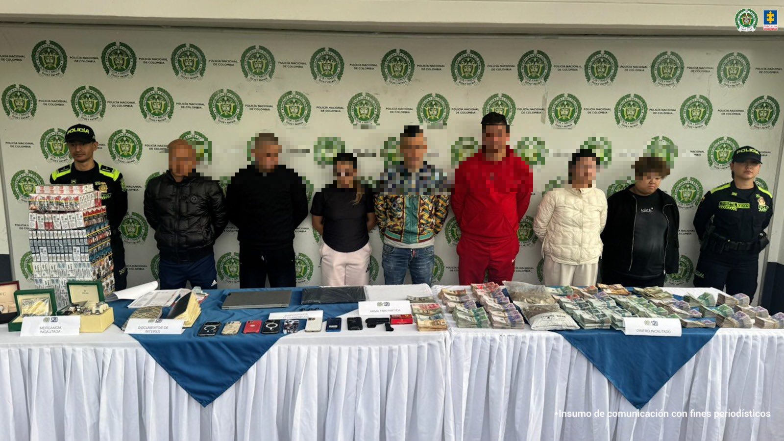 Caen seis chinos y dos colombianos que movían millones en mercancía asiática ilegal en Colombia