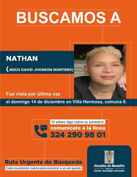 Boletín de búsqueda de Nathan