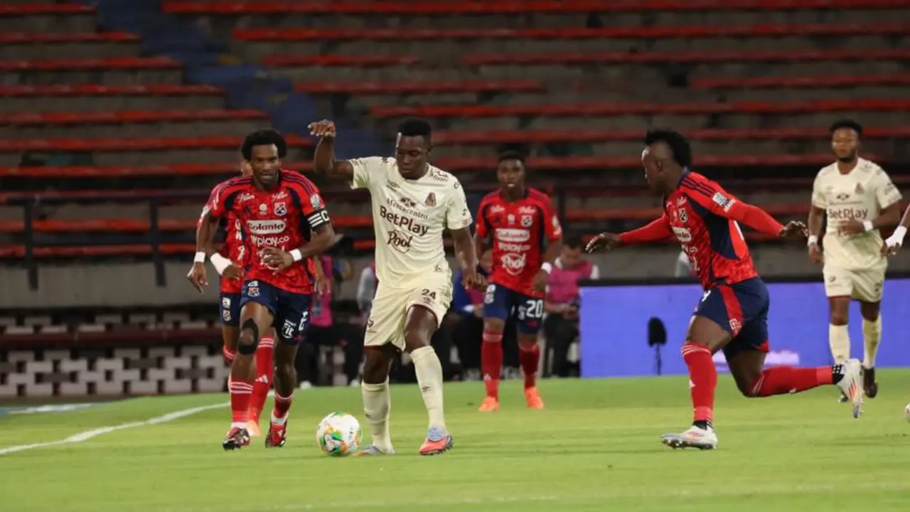 ¡Punto con sabor a derrota! El DIM no pudo contra Tolima que jugó con 9 jugadores