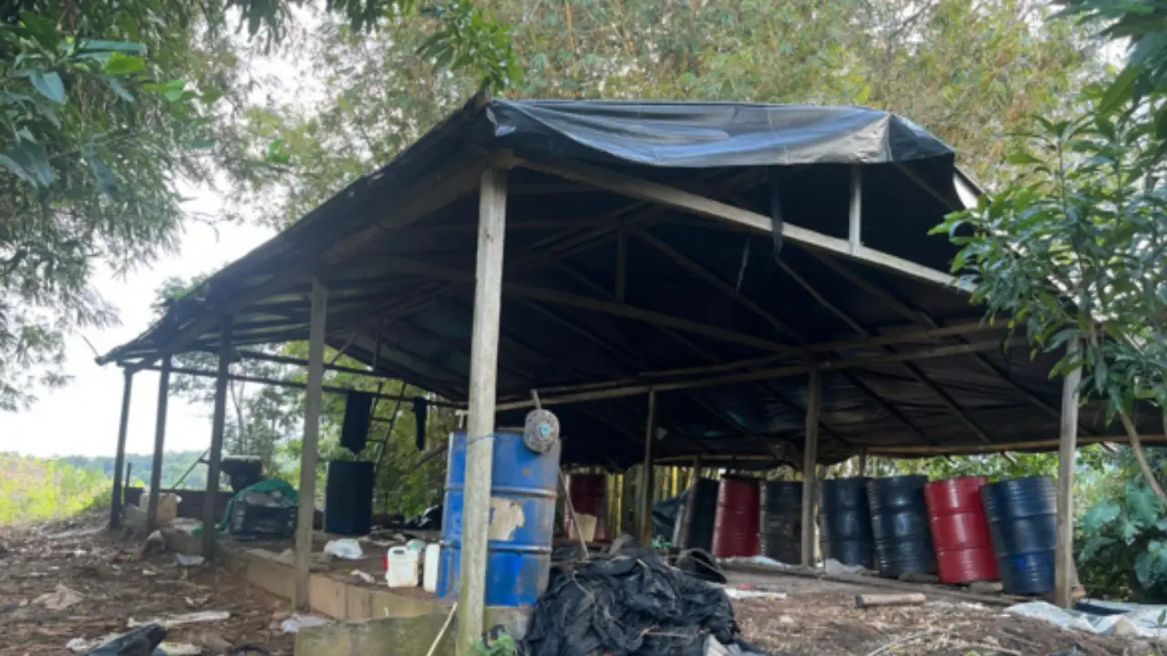 Tres laboratorios de coca del ELN en Tibú quedaron en cenizas tras operativo militar