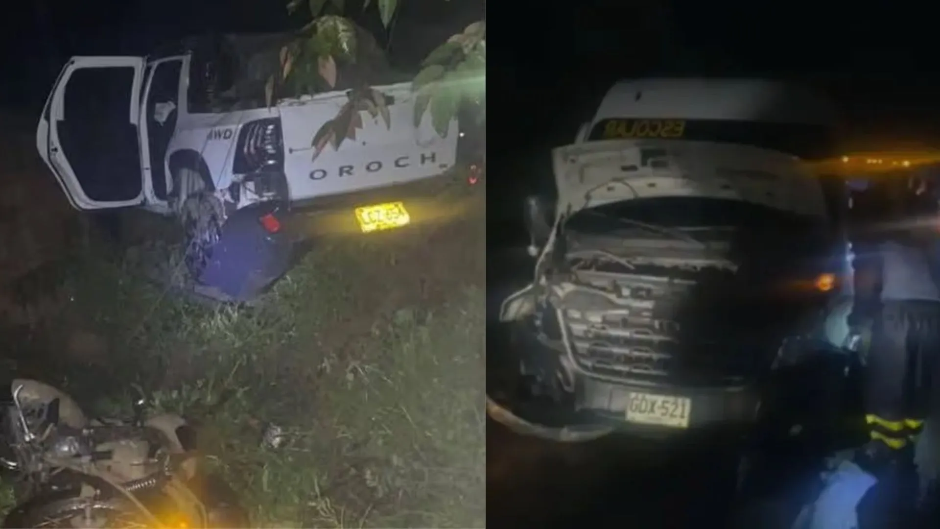 ¡Tremendo susto! Zona Prieta sufrió aparatoso accidente en carretera a Yolombó: un integrante resultó herido