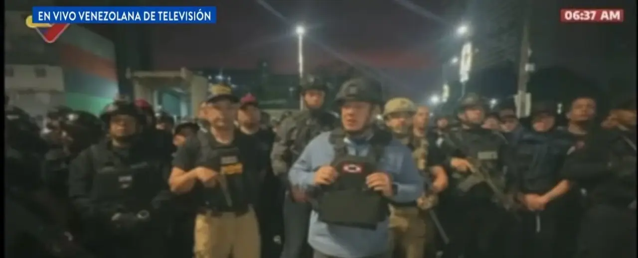 Imagen de Diosdado Cabello en las calles de caracas, la madrugada de este sábado 3 de enero